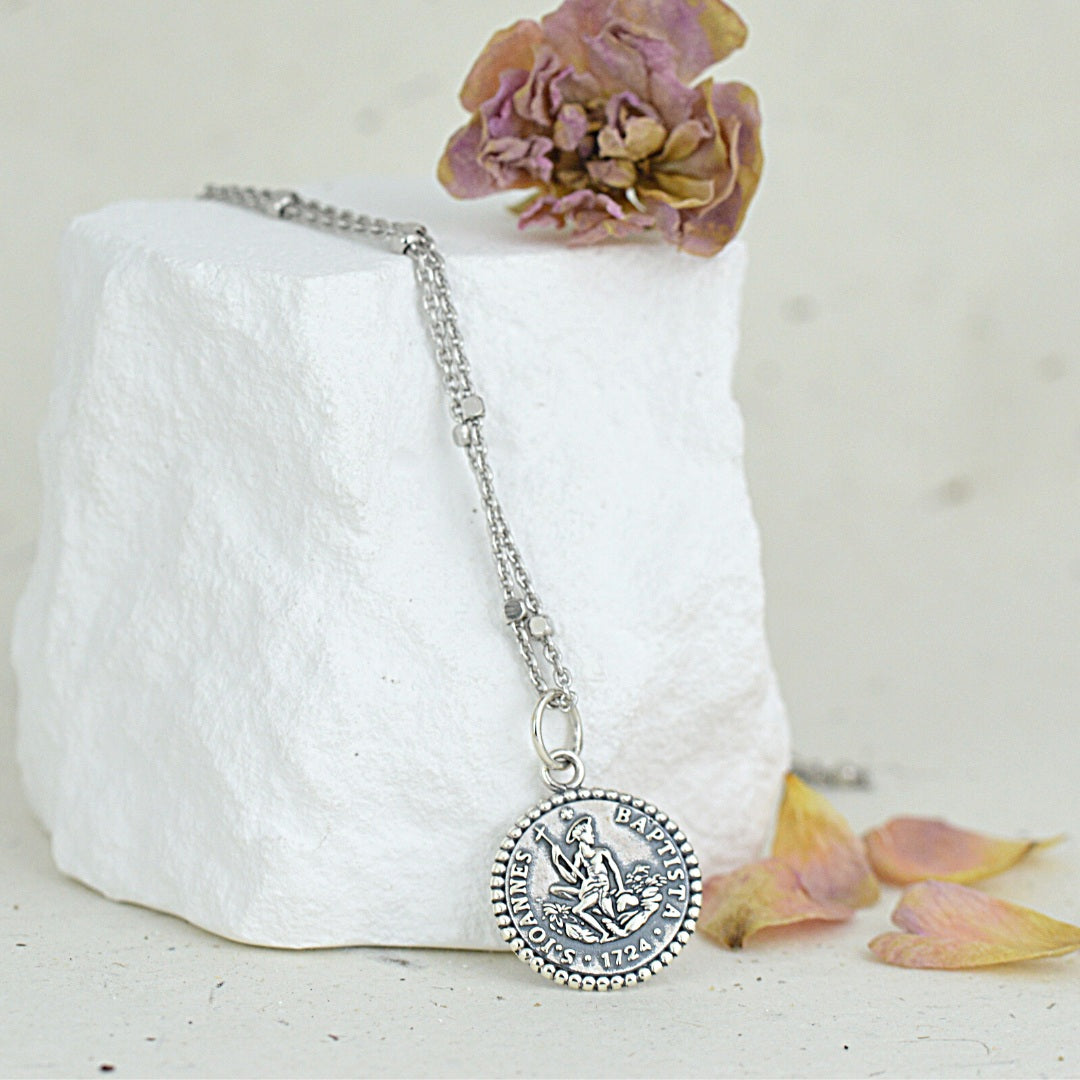 Fleur De Lis Coin Necklace