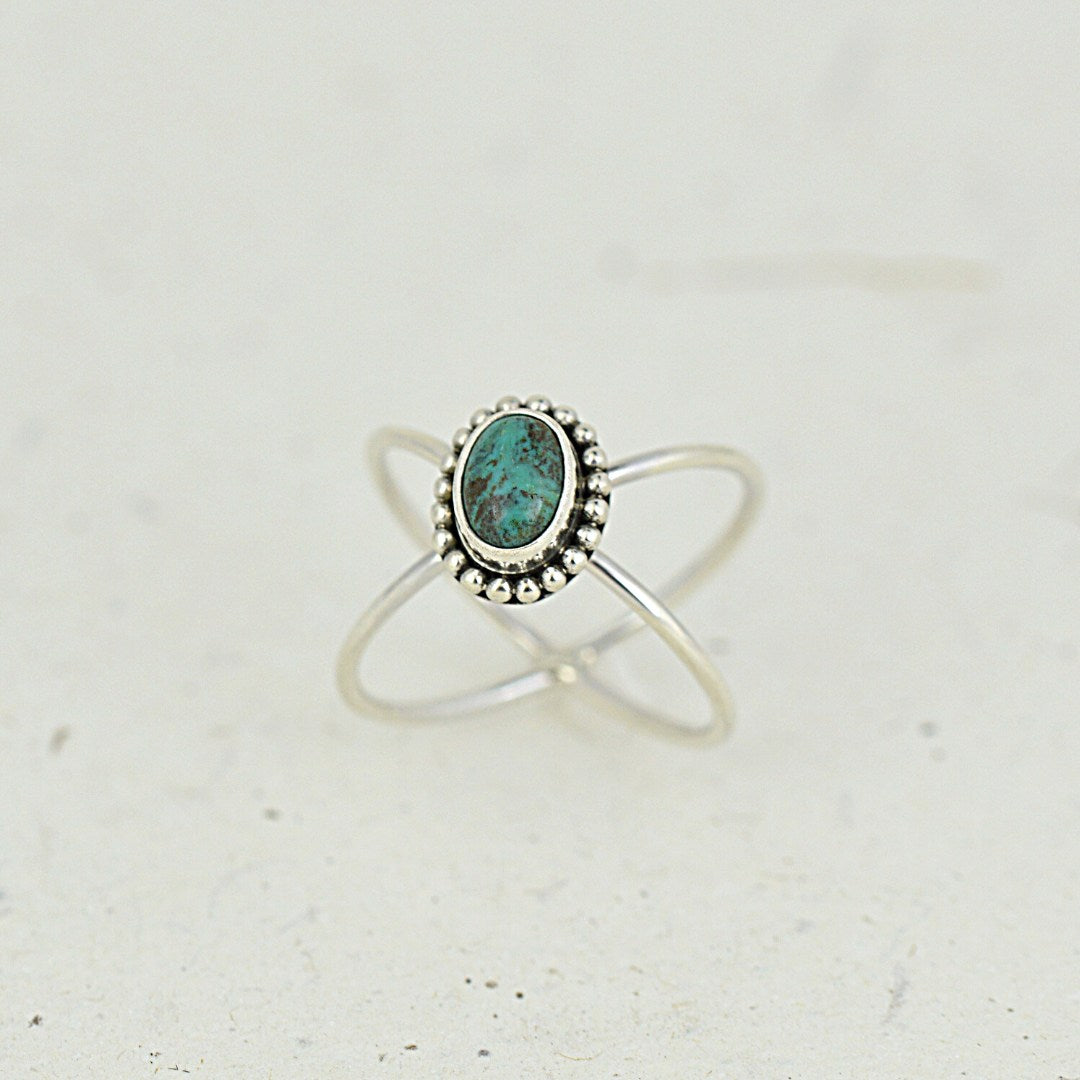 Turquoise Crossroads Ring