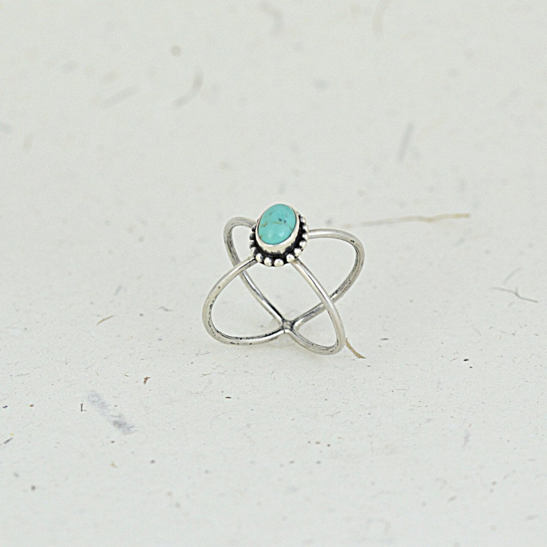 Turquoise Crossroads Ring