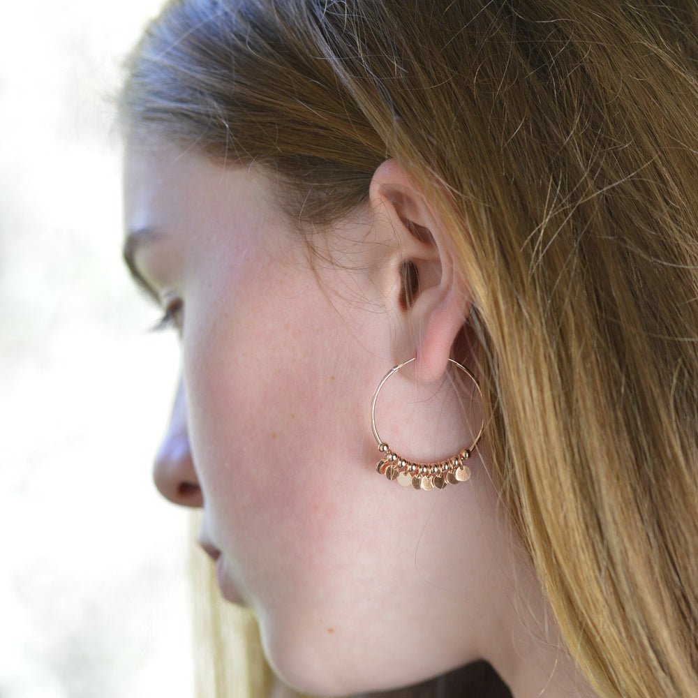 Earrings - Rose Gold Hoop Earrings