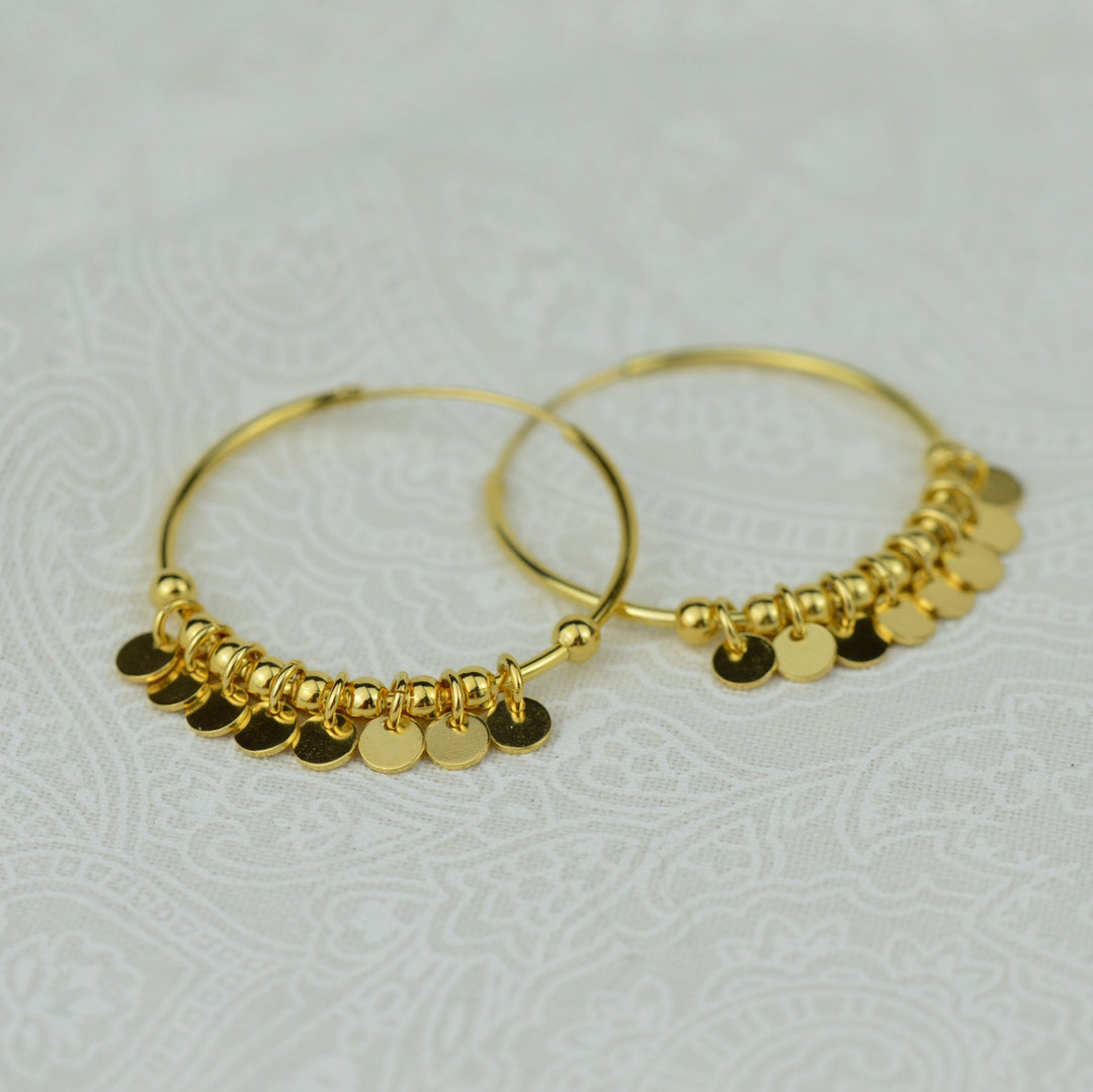 Earrings - Gold Gypsy Hoop Earrings