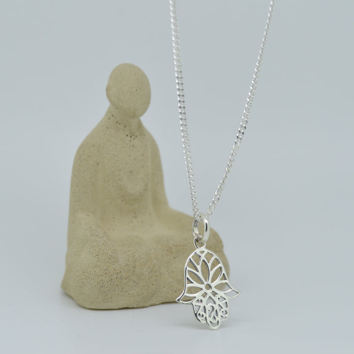 Open Cut Hamsa Necklace