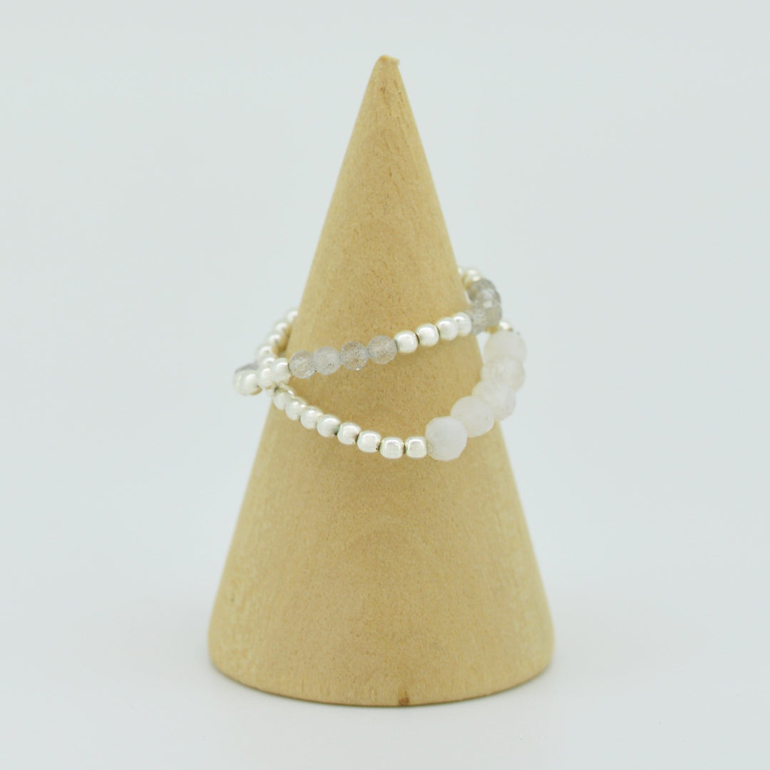 Beaded Moonstone Ring