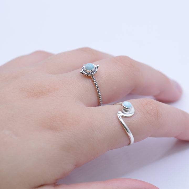 Dainty Larimar Ring