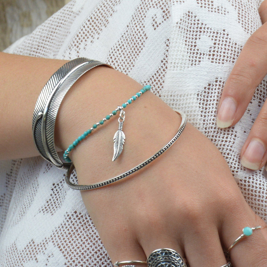 Bracelets - Feather Cuff Bracelet
