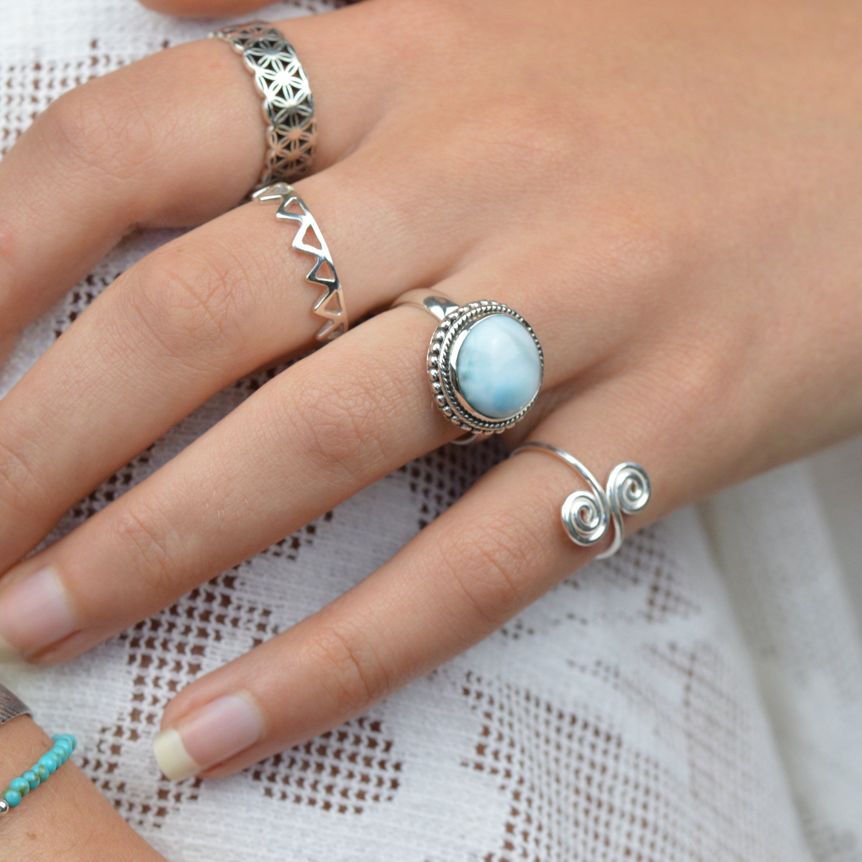 Pinky finger discount ring silver