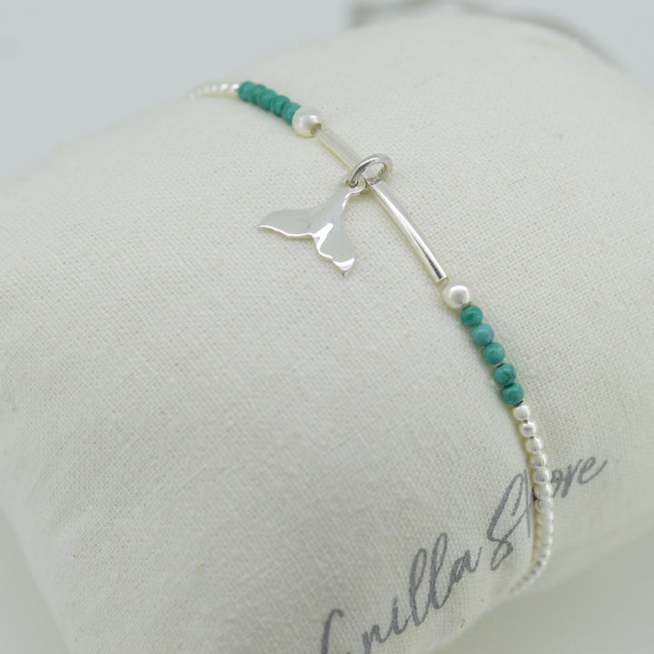 Turquoise Whale Tail Bracelet