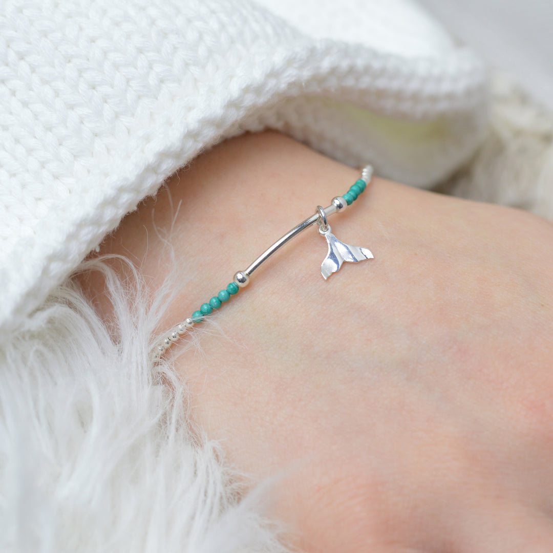 Turquoise Whale Tail Bracelet