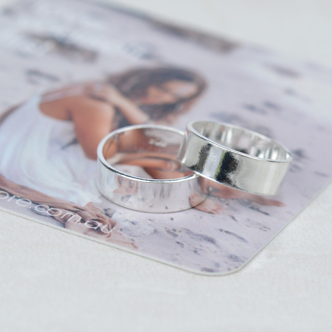 Toe Ring -  Wide Band Silver Toe Ring