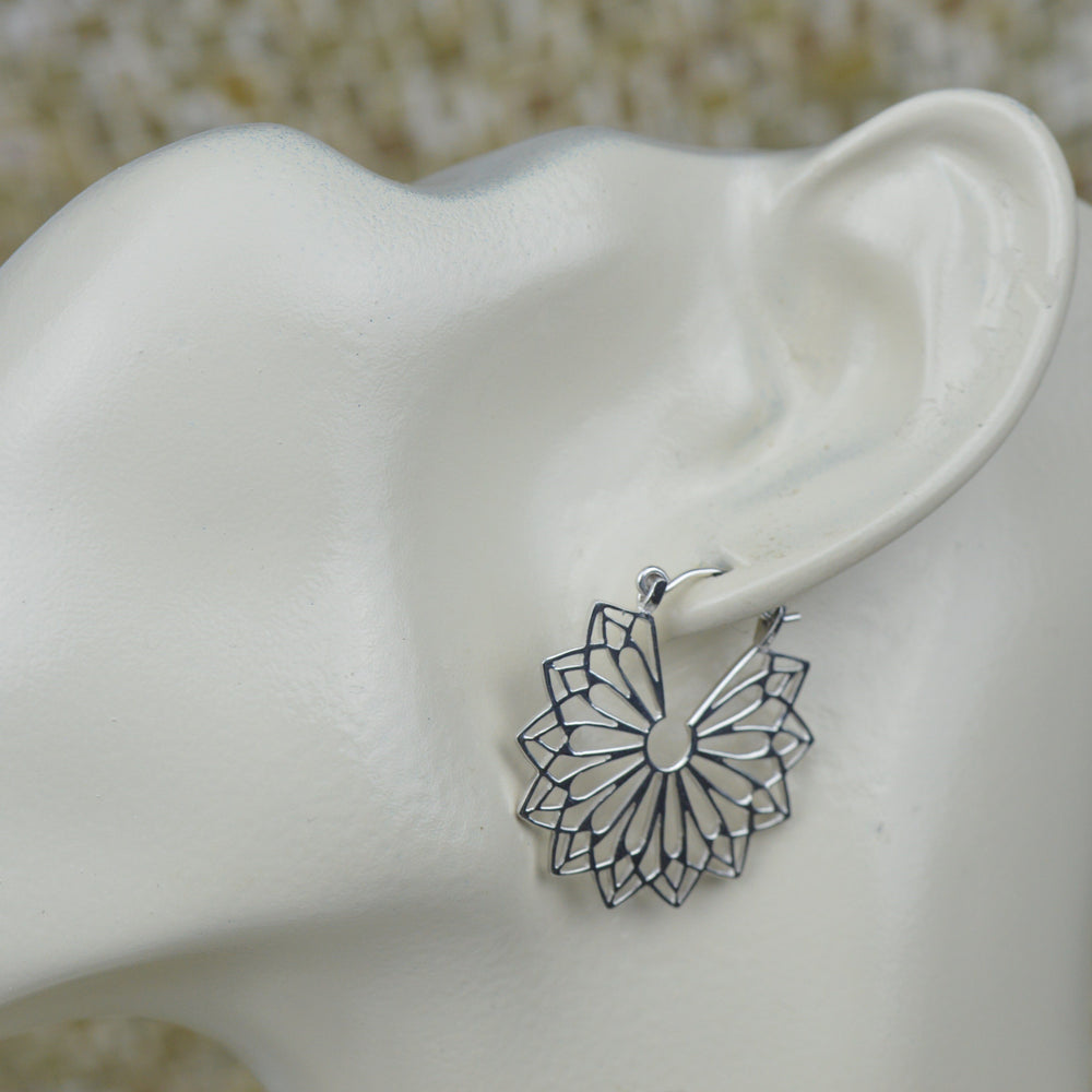 Earrings - Mandala Hoop Earrings