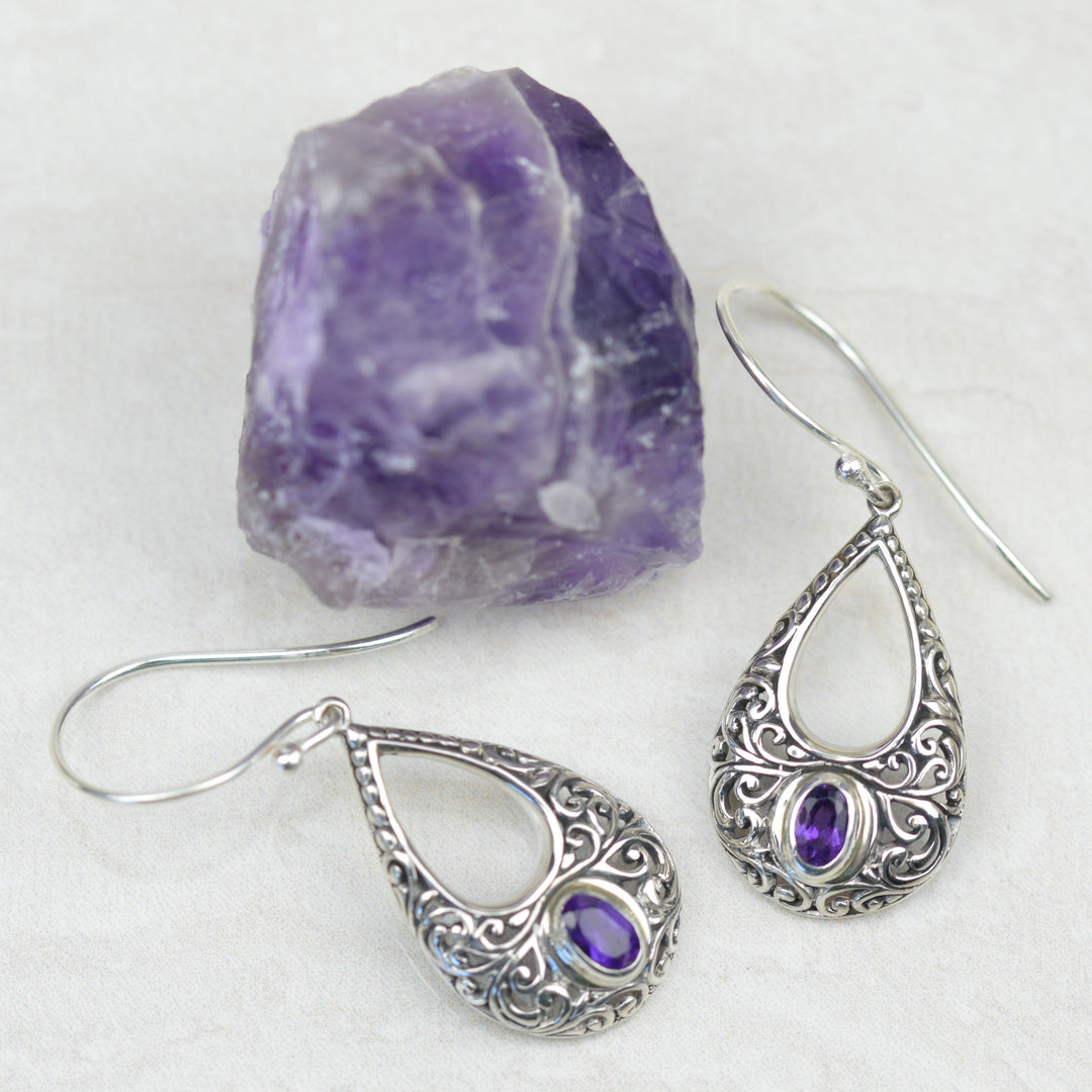 Romancing with Amethyst Earrings