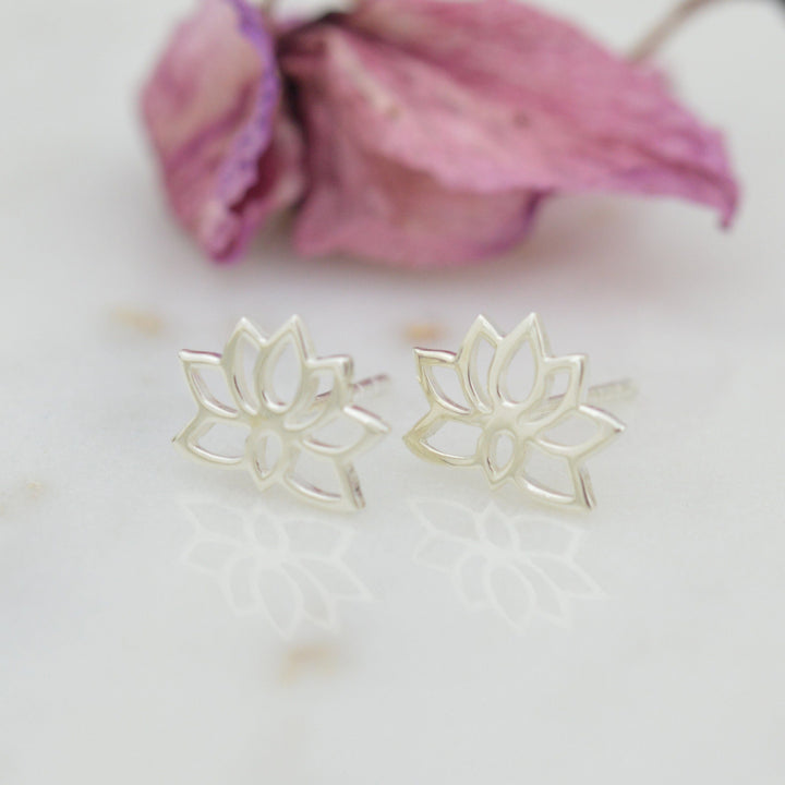 Earrings - Lotus Flower Studs