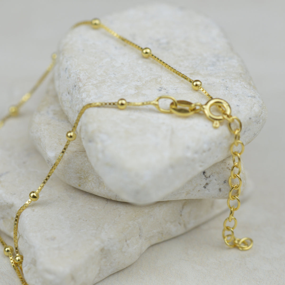 Anklet - Gold Ball and Chain Anklet