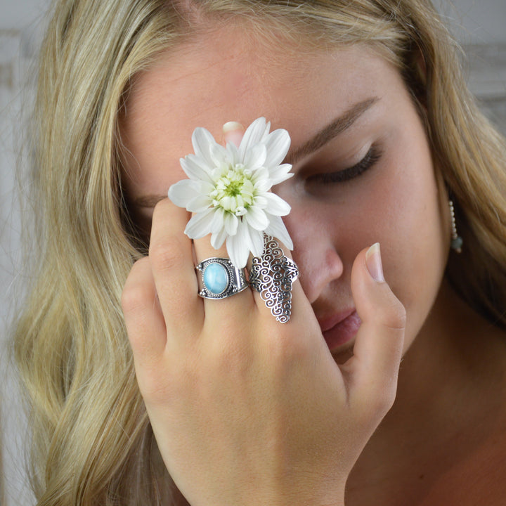 Bohemian Larimar Ring