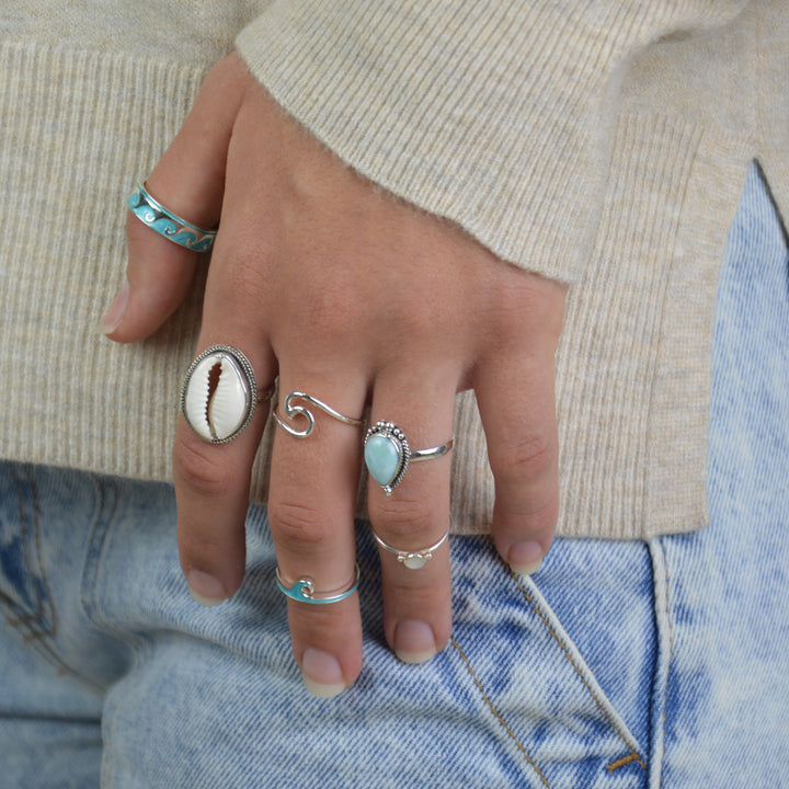 Sterling Silver Wave Ring