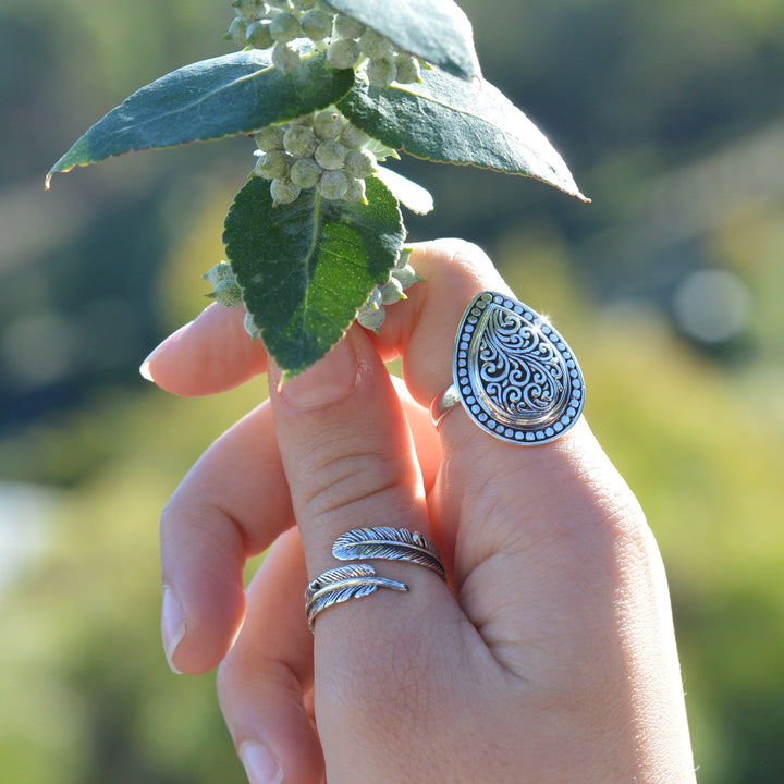 Rings - Sterling Silver Feather Ring
