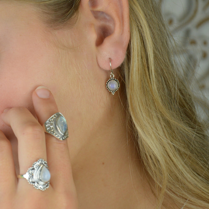 Goddess Moonstone Earrings