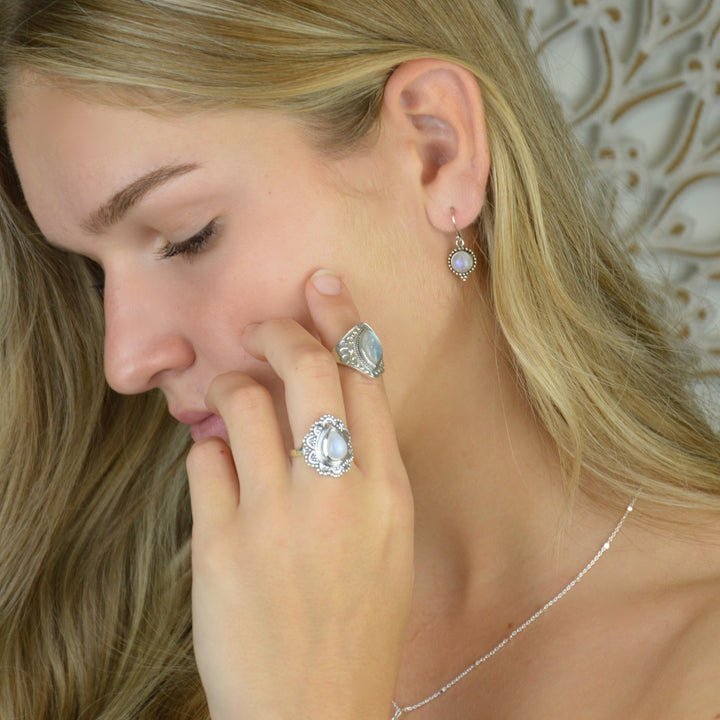 Goddess Moonstone Earrings