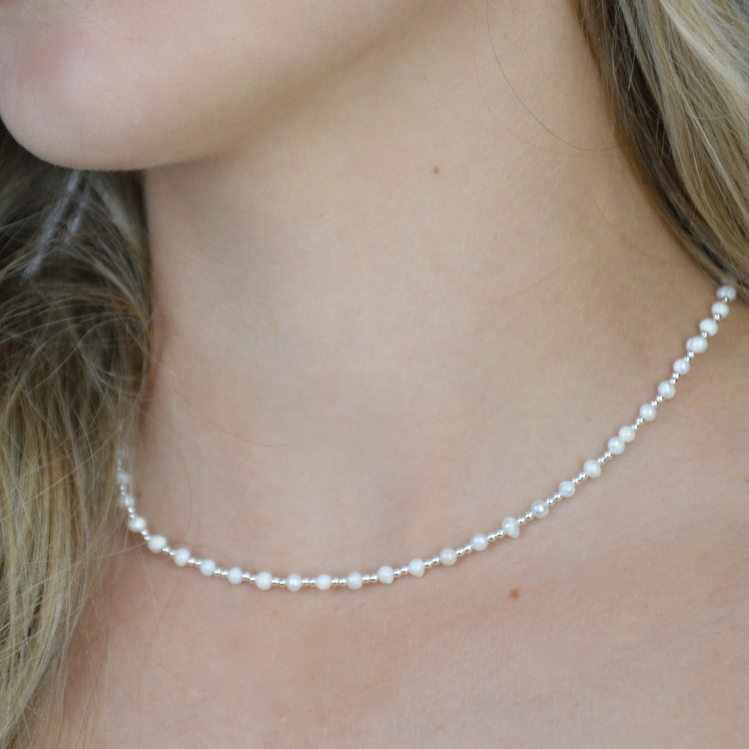 Silver Seas Pearl Choker