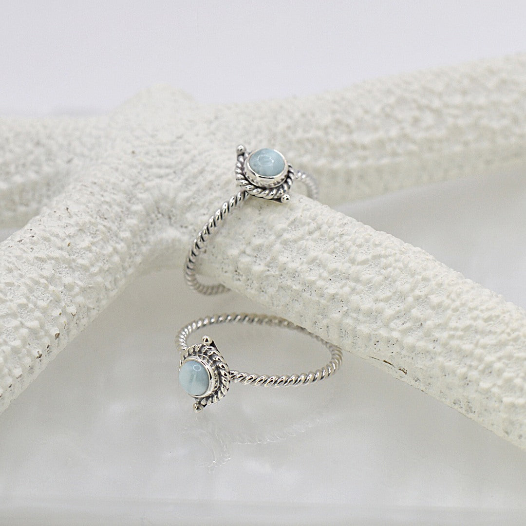 Dainty Larimar Ring