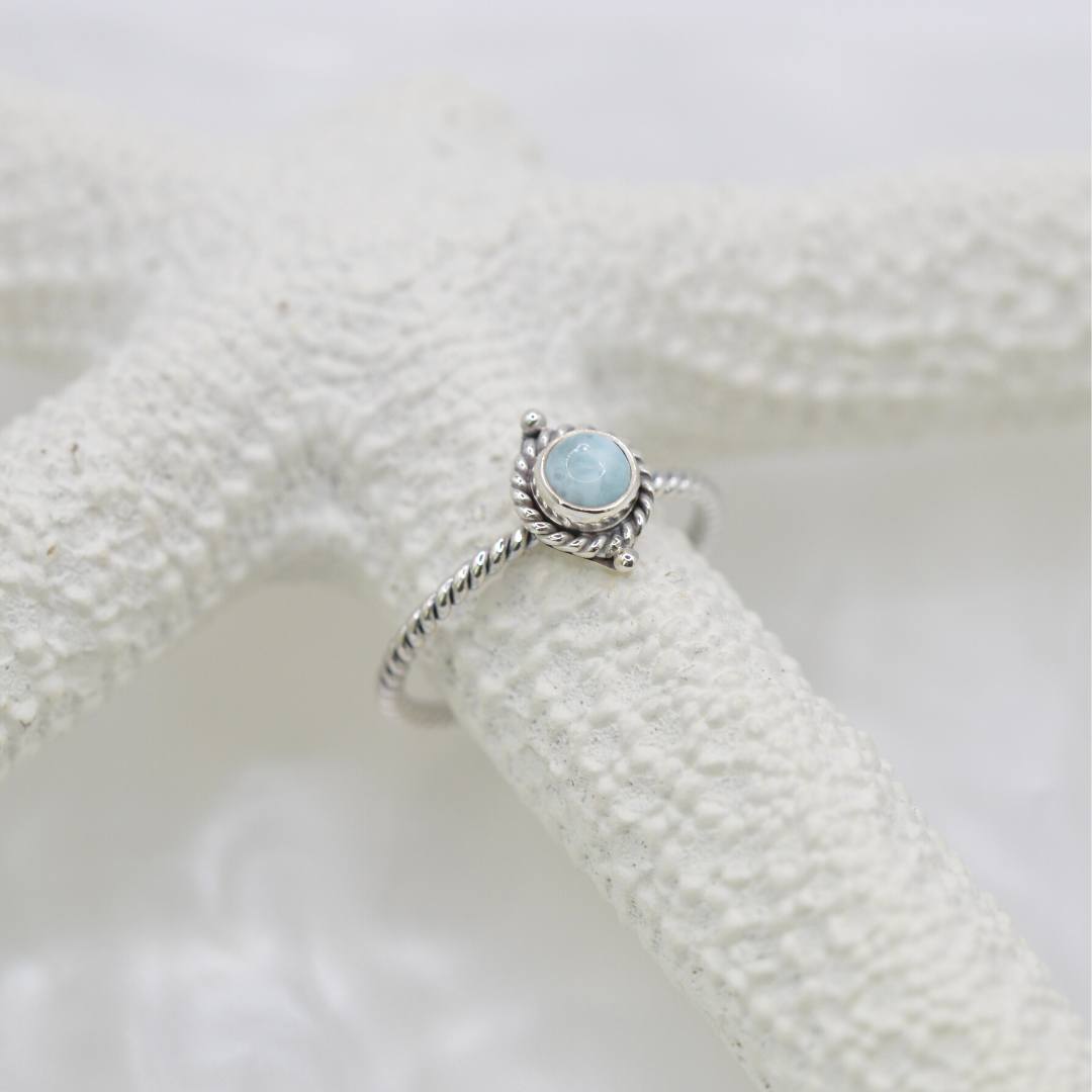 Dainty Larimar Ring