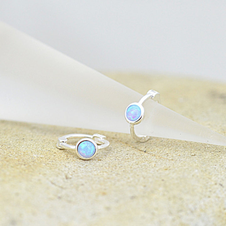 Mini Sparling Azure Hoops