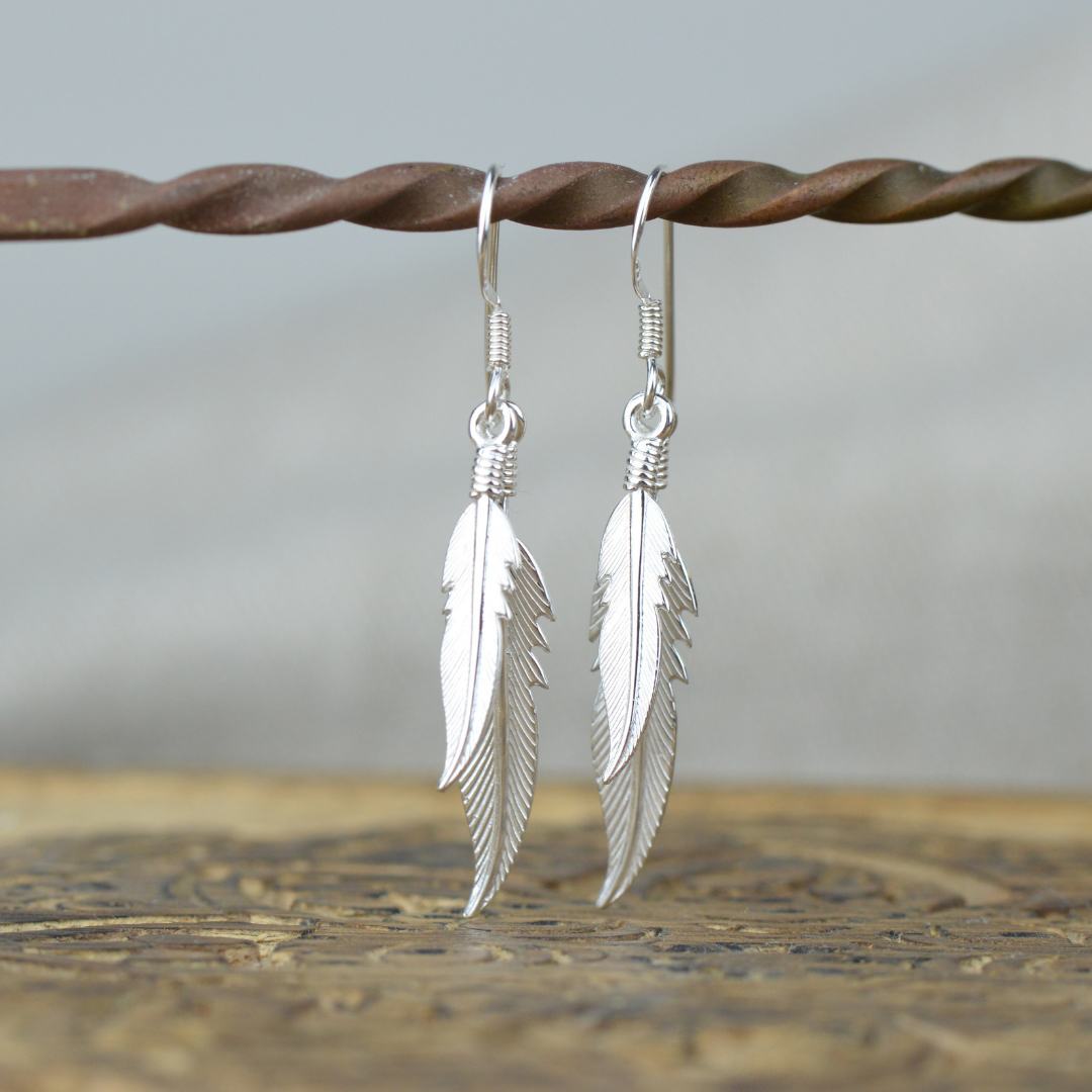 Double Feather Earrings