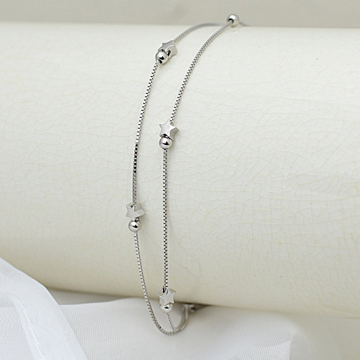 Double Strand Star Anklet