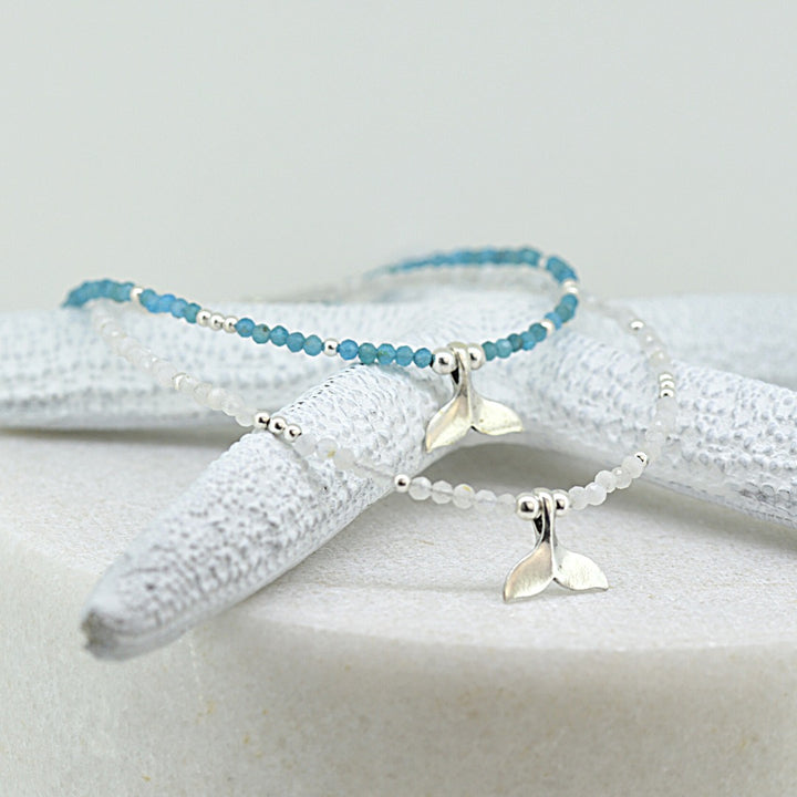 Gemstone Whale Tail Anklets