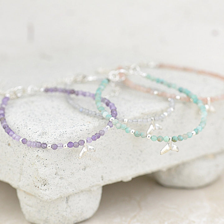 Gemstone Whale Tail Bracelets