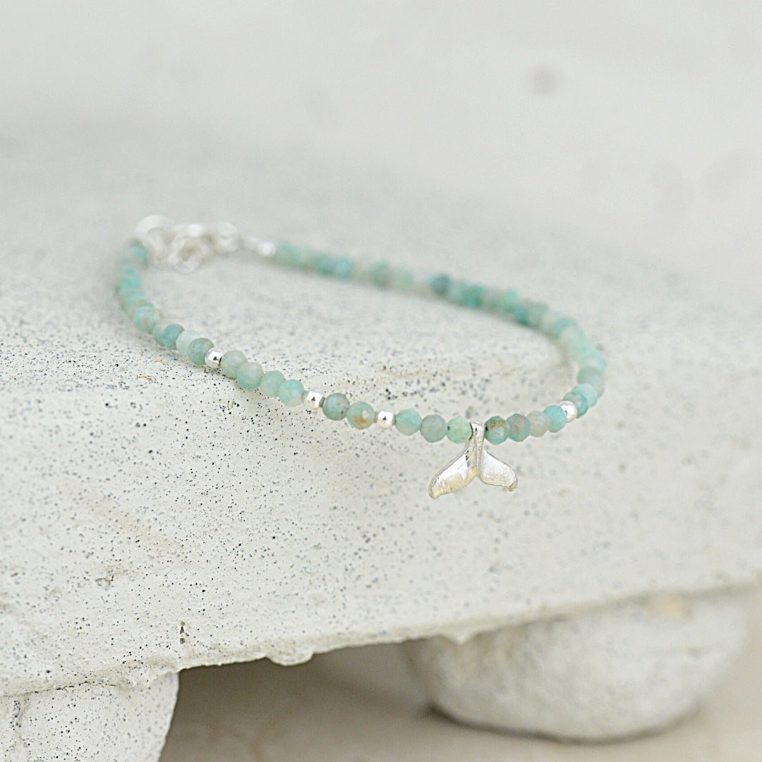 Gemstone Whale Tail Bracelets