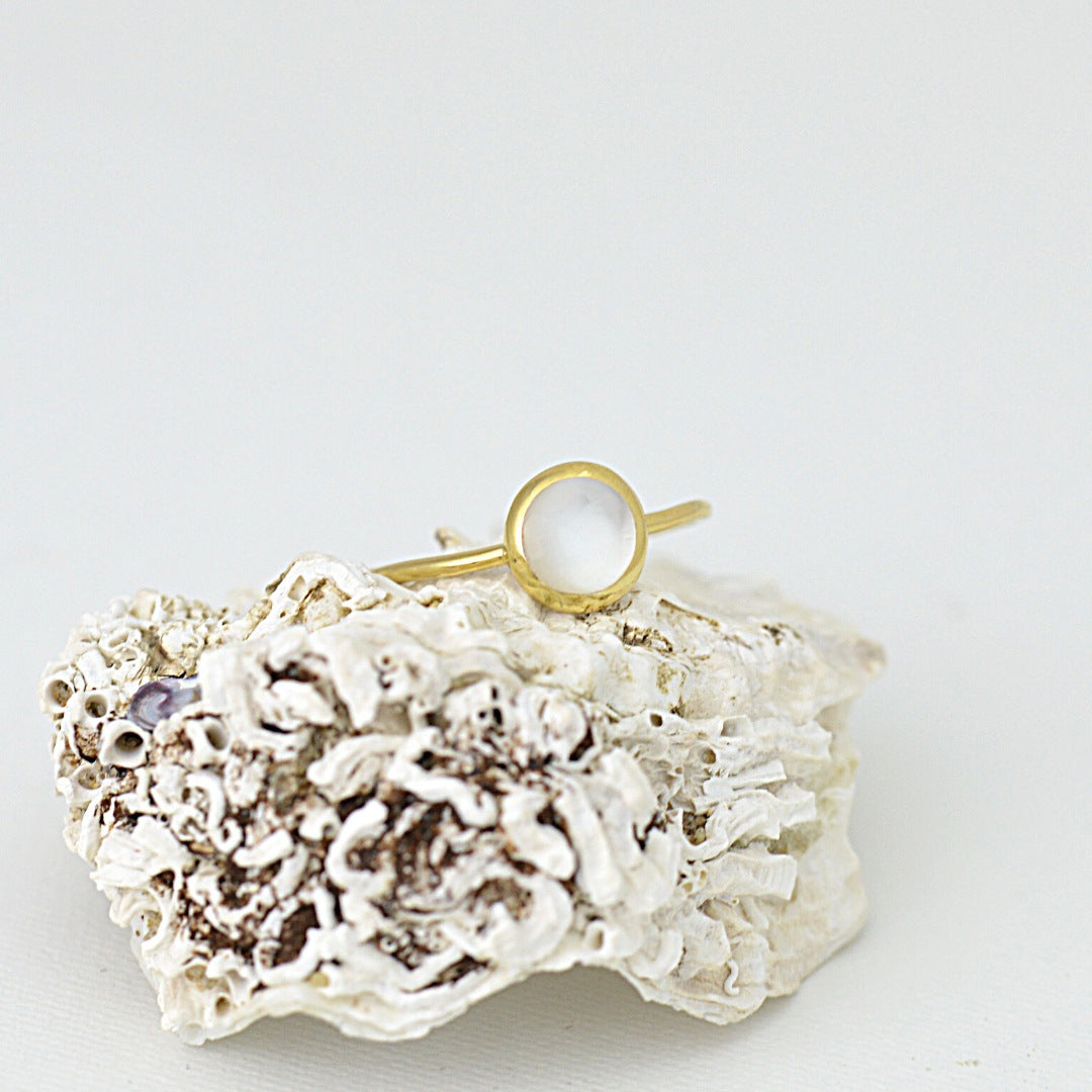 Gold Mother Of Pearl Ring