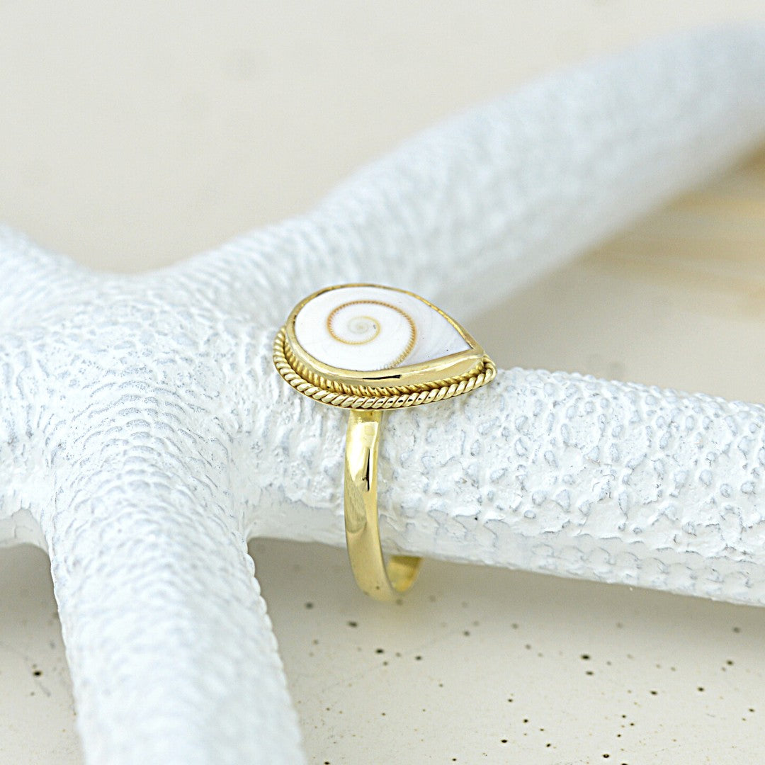 Gold Kailani Shell Ring