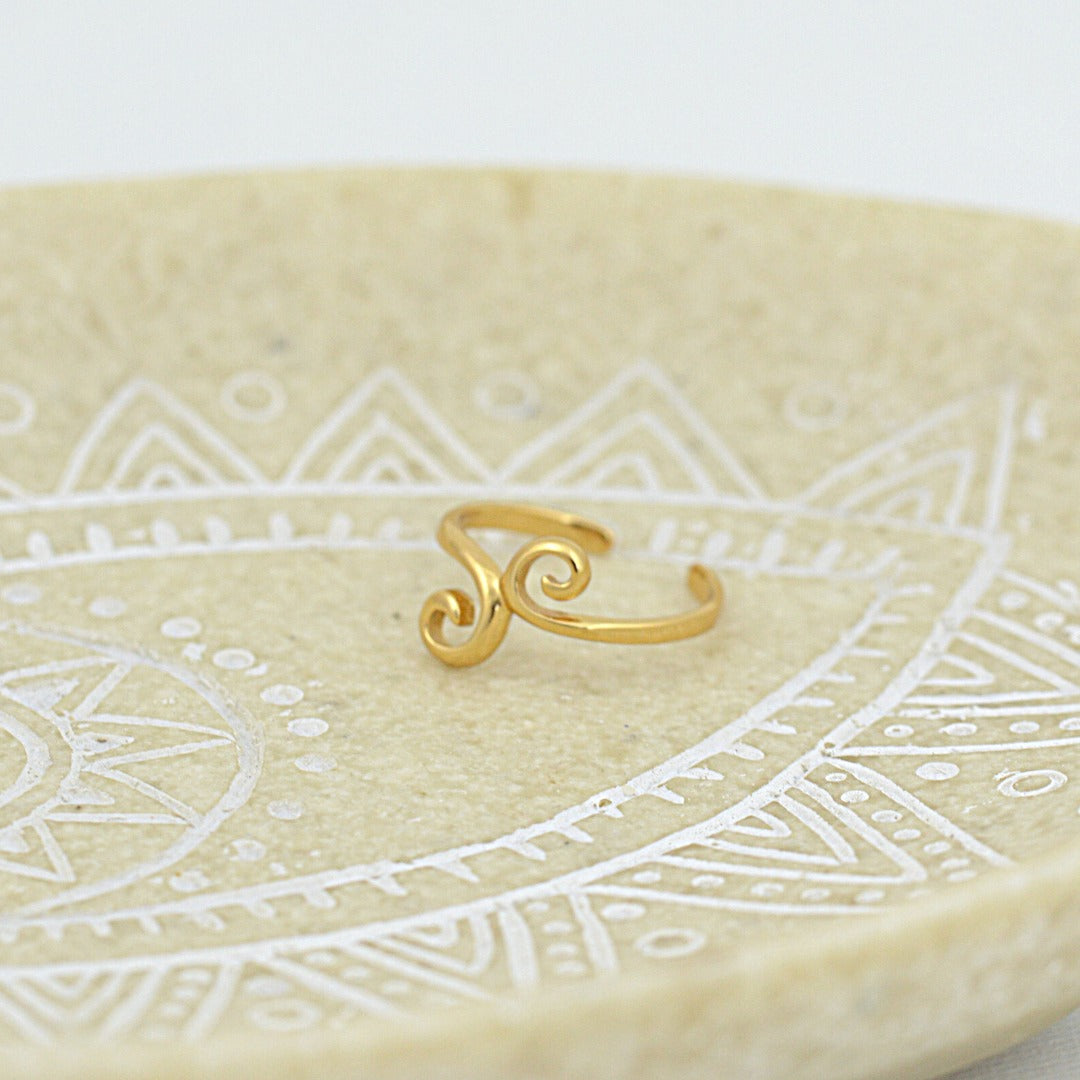 Gold Spiral Toe Ring