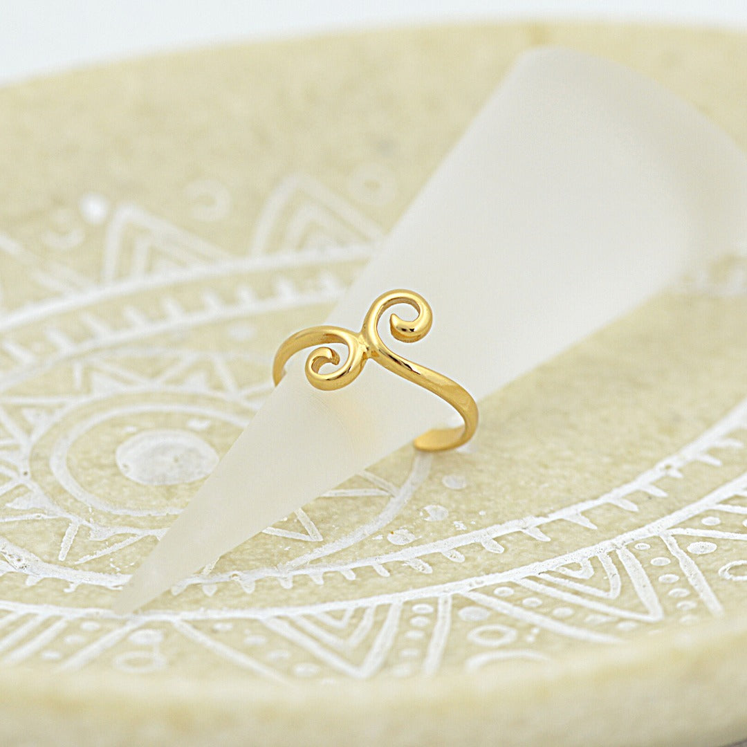 Gold Spiral Toe Ring
