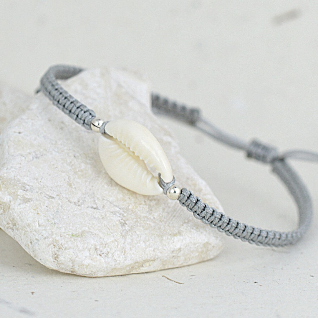 Cowrie Shell Cord Bracelet