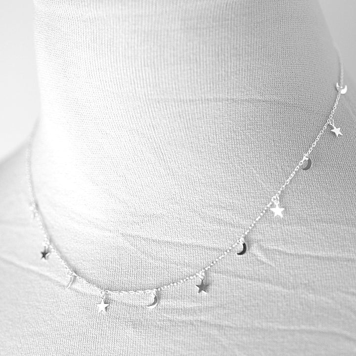 Necklaces - Moon and Stars Choker