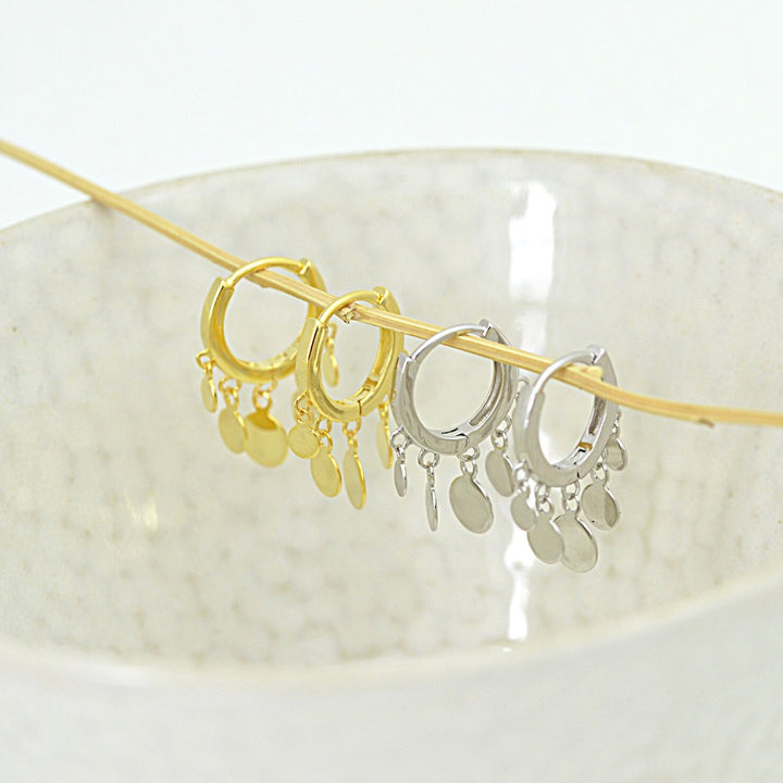 Shimmering Little Huggie Hoops