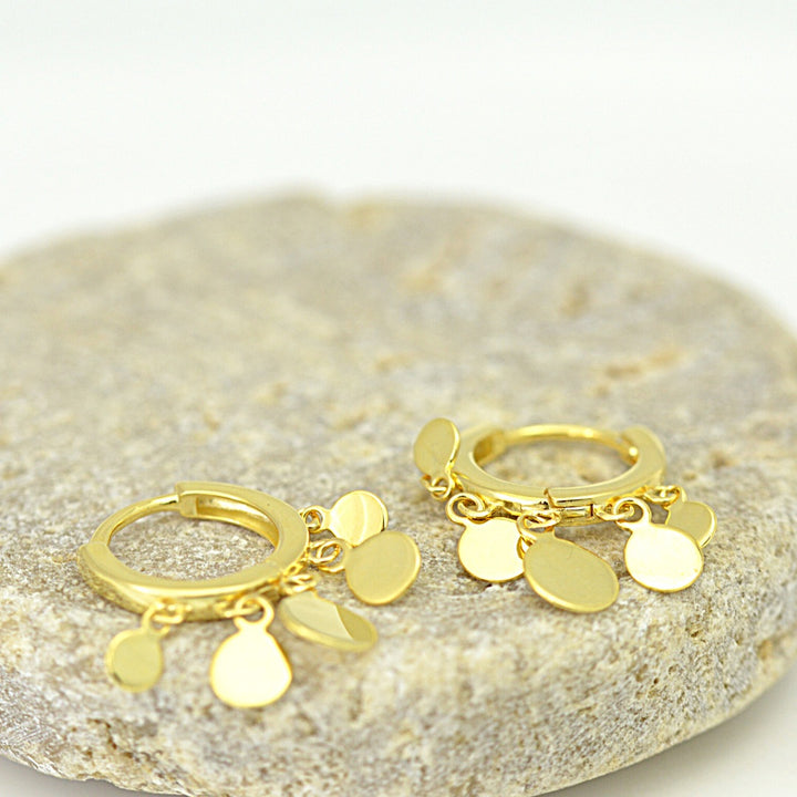 Shimmering Little Huggie Hoops