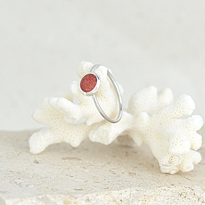 Red Sponge Coral Ring