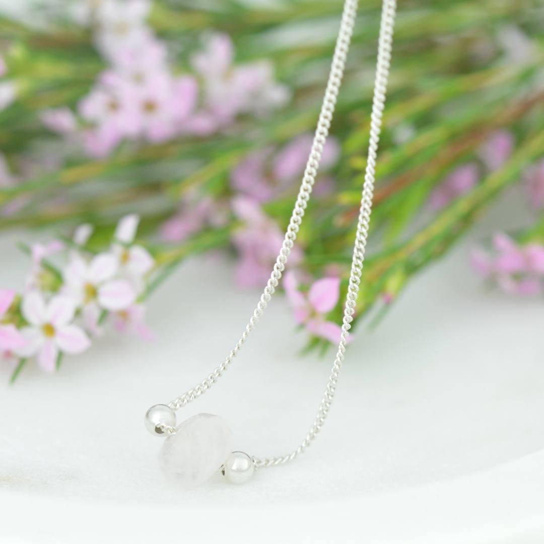 Rose Quartz Necklace Vanilla Shore