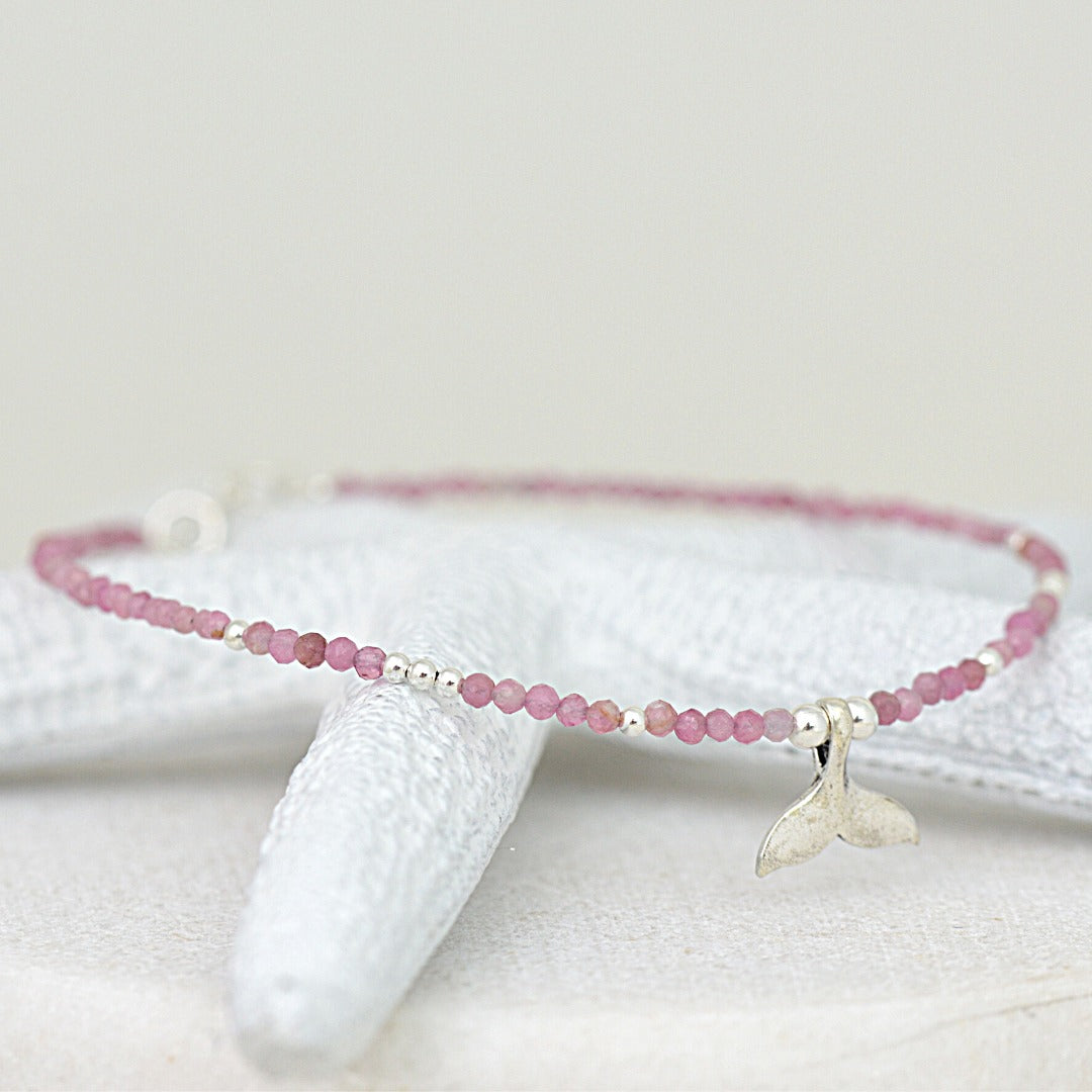 Gemstone Whale Tail Anklets