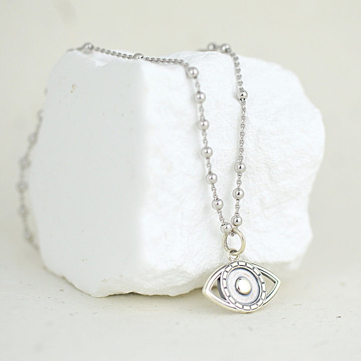 Sterling Silver Evil Eye Necklace