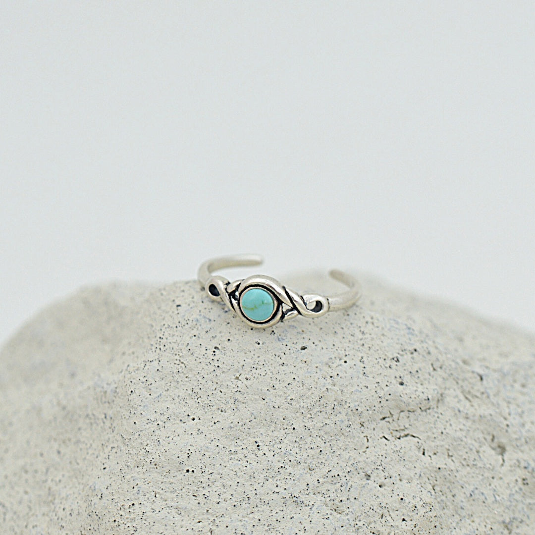 Turquoise toe ring online