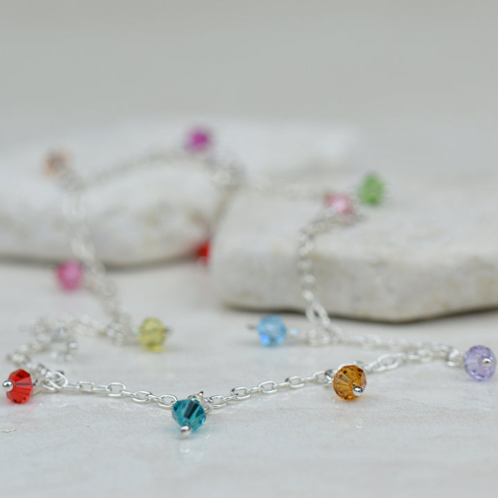 Anklets - Crystal Glass Bead Anklet