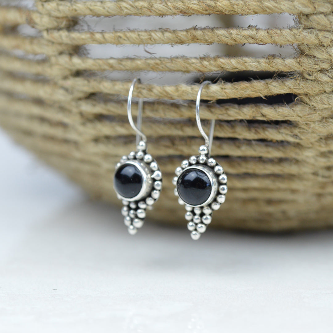 Earrings - Bali Black Onyx Earrings