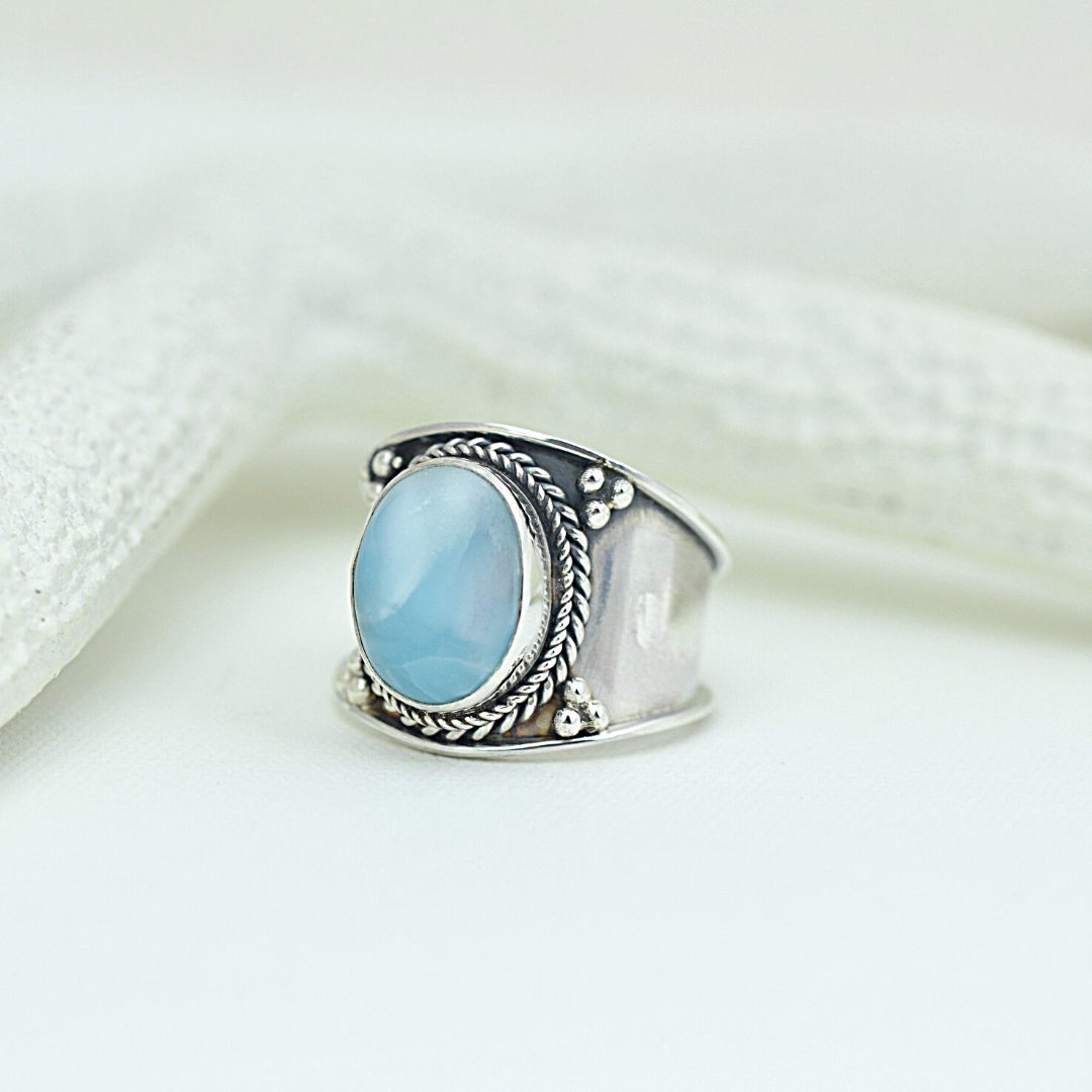 Bohemian Larimar Ring